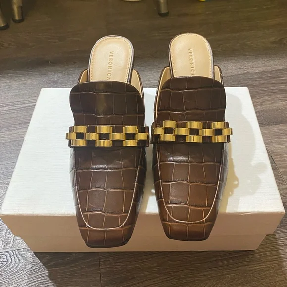 Veronica Beard Bera Mules in Espresso - Picture 1 of 7